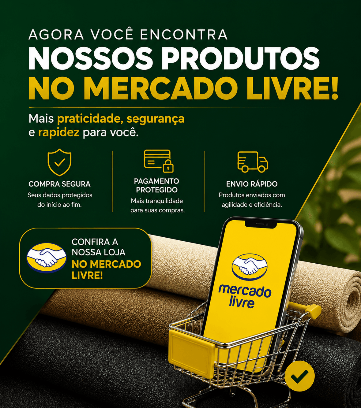 Compre pelo Mercado Livre — Novo Oriente Tecidos
