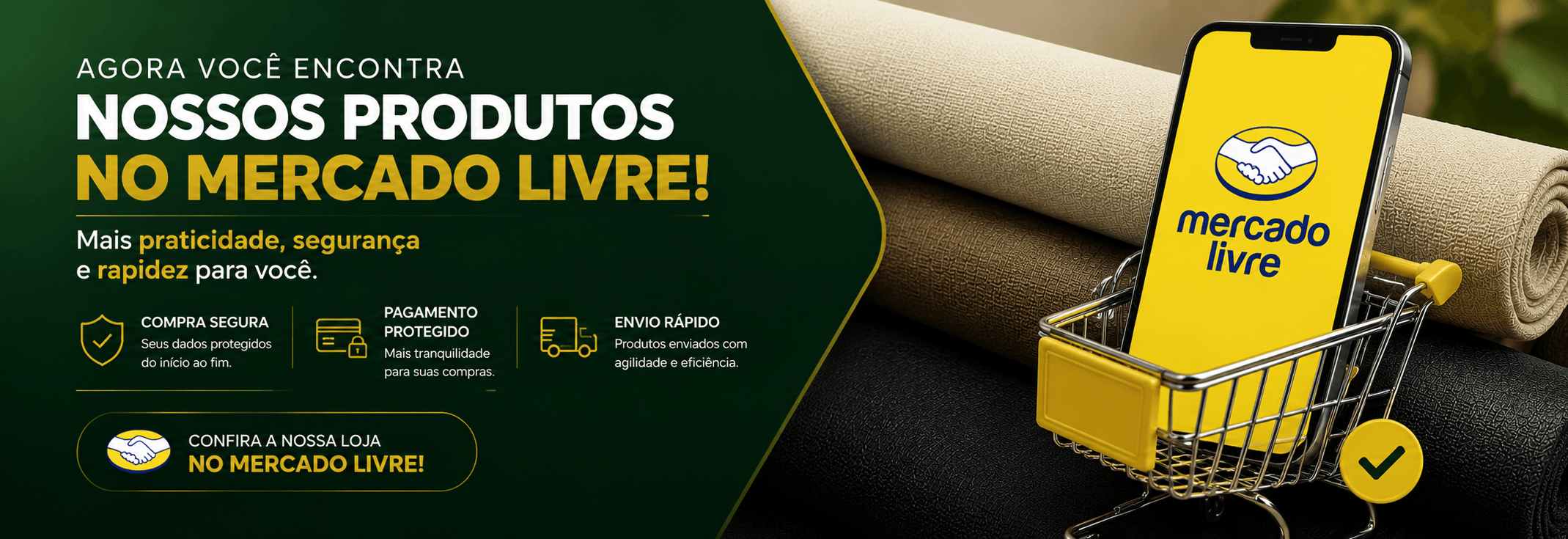 Compre pelo Mercado Livre — Novo Oriente Tecidos
